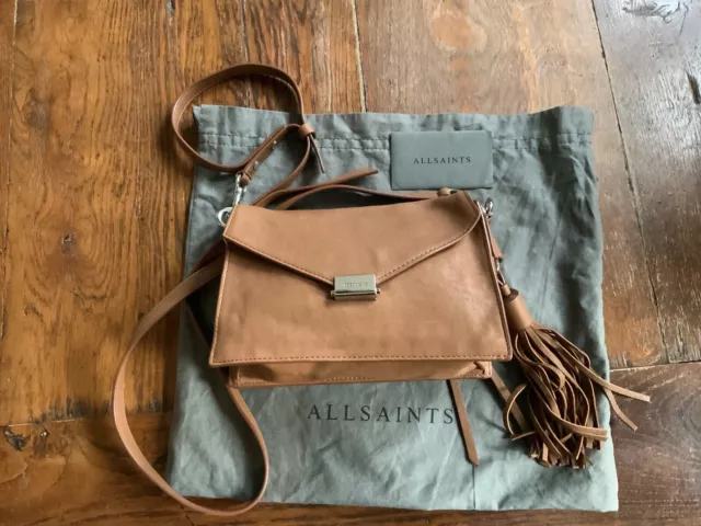 Allsaints miki 2025 leather crossbody bag
