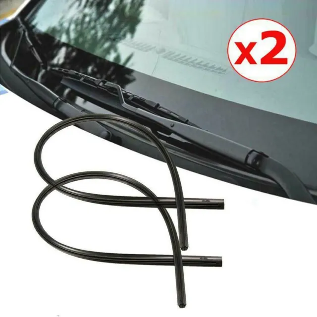 2x 26" Wiper Blade Refill Universal Cut To Size Replacement Rubber Wiper Strip