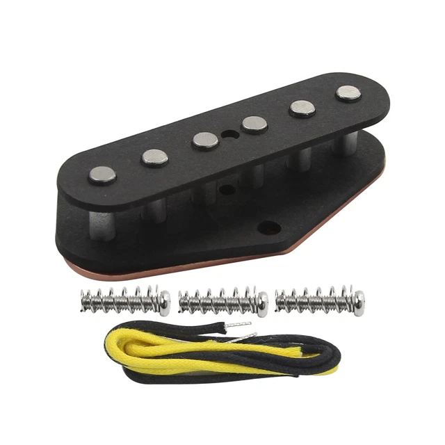 FLEOR Single Coil Bridge TL Pickup DIY Kit Alnico 5 Pole Pieces Fiber Bobbin