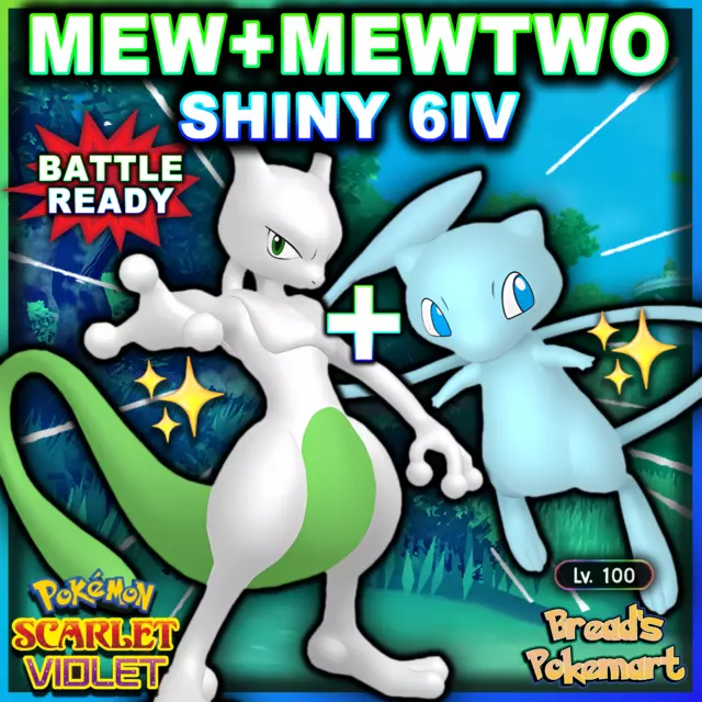 Pokemon Let's Go Pikachu & Eevee - Event Mew & Shiny Mewtwo 6IV/Max/AV -  FAST