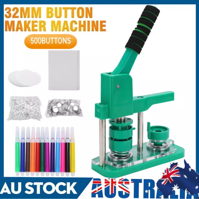 VEVOR Button Maker Machine Badge Pin Machine 2.25 58mm 500 Free Parts Press Kit