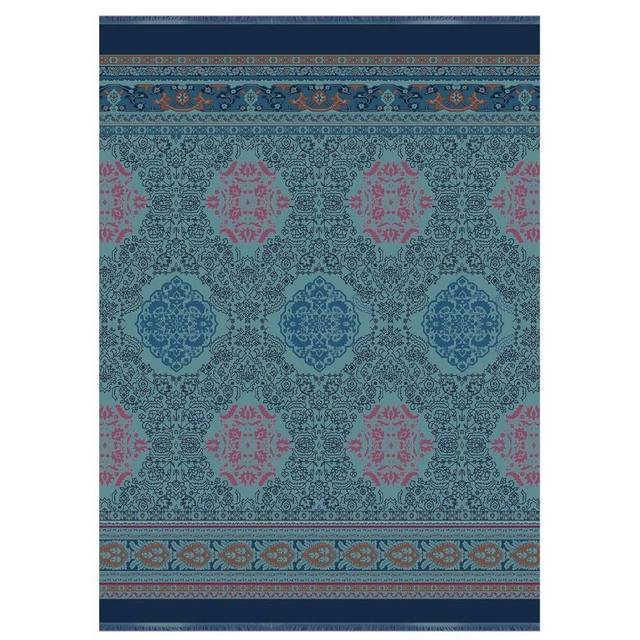 Plaid Bassetti Granfoulard 135x190 Cm - Turquoise - Motif Oriental - 100% Coton
