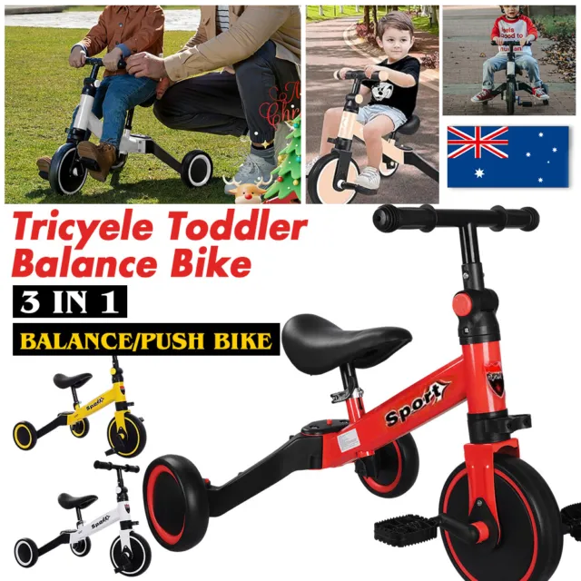 Panda Kids & Baby - 2 in1 Foldable Balance Bike & Tricycle 1.5-4 Years Push Car