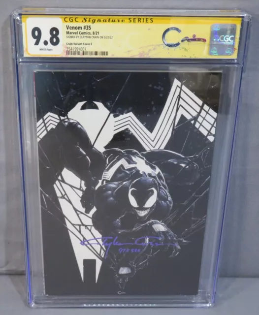 VENOM #35 (Signed Clayton Crain Virgin Variant Cover E) CGC 9.8 NM/MT 2021