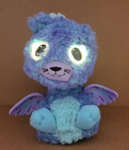 Hatchimals Interactive Purple & Blue Peacock Cat Tested Working