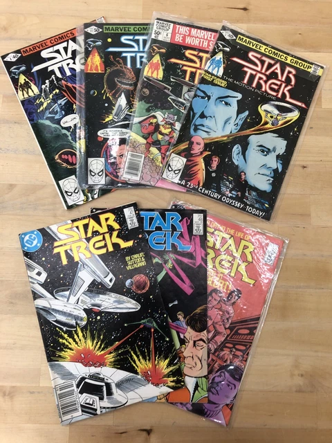 Lot of 7 Classic Star Trek Comics Selection DC & Marvel