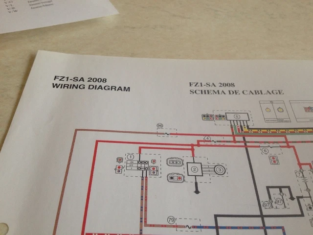 2008 YAMAHA FZ1-SA FZ1 SA 1000 DIAGRAM WIRING DIAGRAM CIRCUIT DIAGRAM £