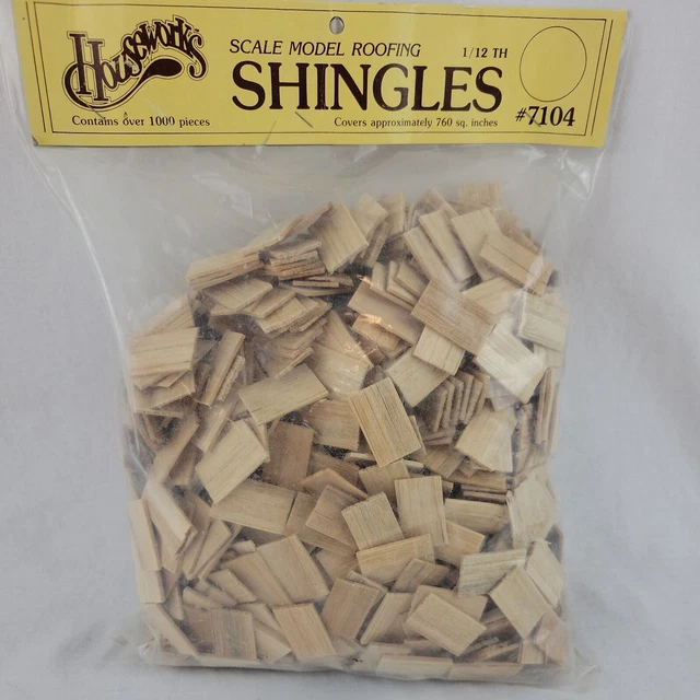 Houseworks Roofing Shingles 1000 Piece Scale Model 1/12th Dollhouse 7104 NEW