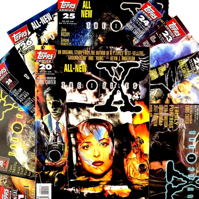 The X-Files 10 Comic Book Lot Topps Comics 20 21 22 23 24 25 26 28 30 Annual 1