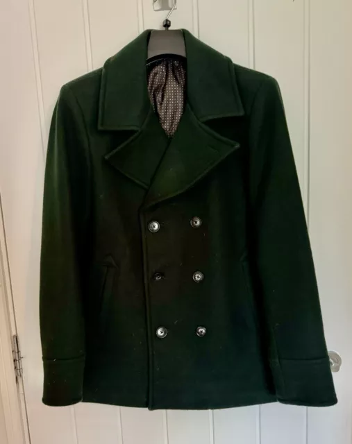 ALL SAINTS MEN S Black Felix Pea Coat Xs 36 29.99 PicClick UK