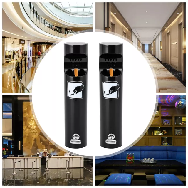 Stainless Steel Cigarette Butt Receptacle Wall Mounted For 500 cigarette butts