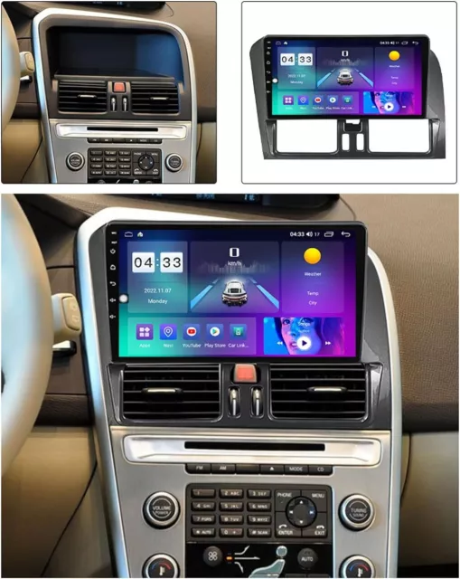 For 2008-2013 Volvo XC60 Wifi Apple Carplay Radio Android 13.0 RDS GPS Navi AHD