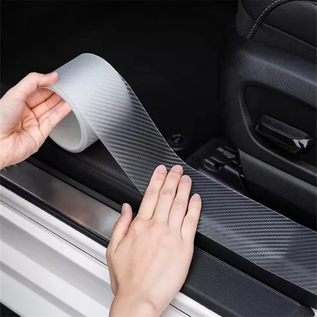 3cm-20cm Universal Clear Carbon Fiber Car Body Protect Tape Door Sill Cover  CW