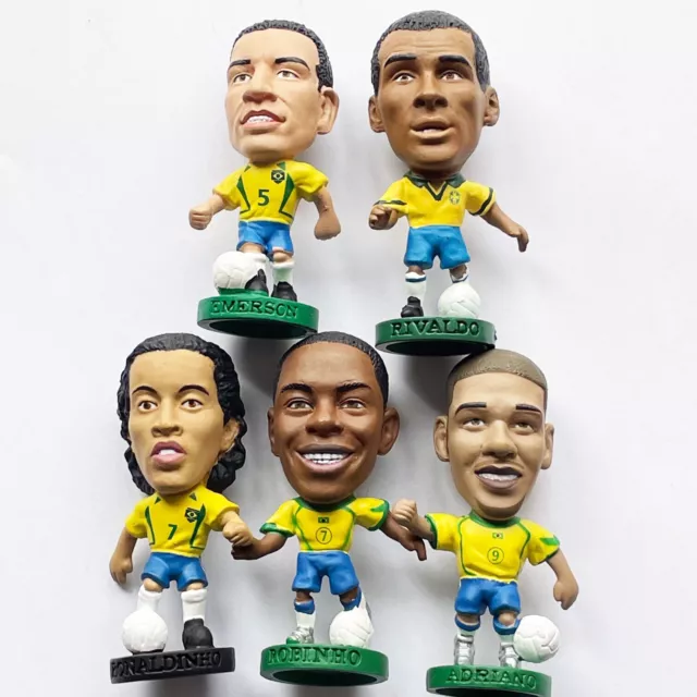 5 x CORINTHIAN PROSTARS FIGURES BRAZIL JOB LOT (L) inc Robinho, Ronaldinho