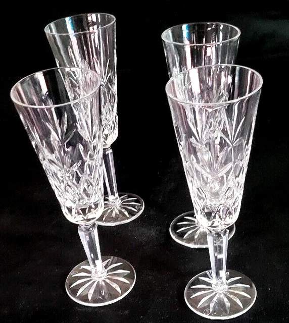 Lenox Crystal Fluted Champagne Glasses Set of four Charleston Pattern Liberty. Lenox Crystal Fluted Champagne Glasses Set of four Charleston Pattern Liberty.