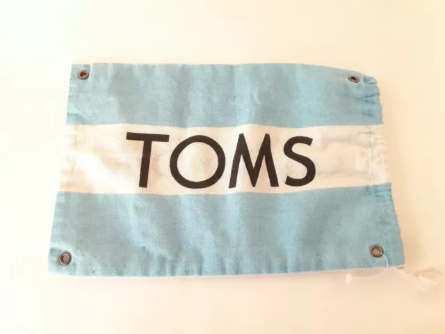 TOMS One for One Canvas Drawstring Shoe Travel Dust Bag