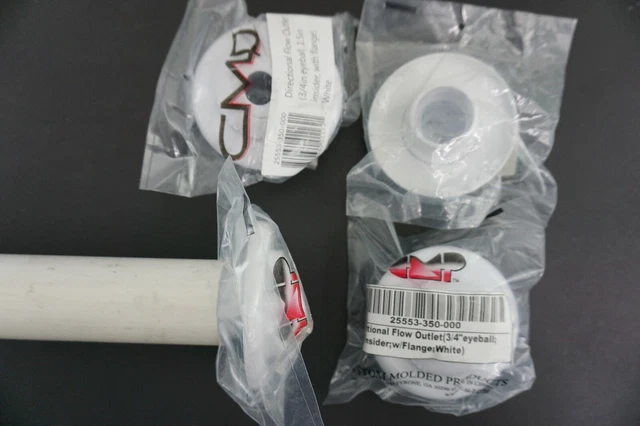 thumbnail interactive-video image 1 of Hayward SP1421A 1-1/2" Insider Slip Pool Return Eyeball – Set Of 4 – White 1 of 5