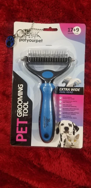 Brush Pet Dog Cat Grooming Hair Comb Remover Tool Fur Undercoat Rake Double-Side