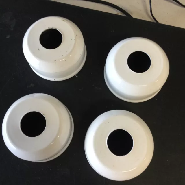 4 Quantity 1/2” Inch White FIRE SPRINKLER escutcheon cups. 1-1/4” Depth