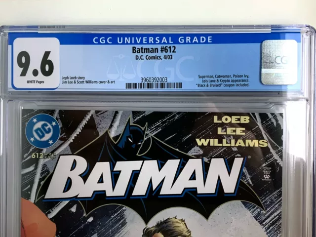 Batman Issue #612 - Iconic Superman Cover HUSH Storyline - CGC Graded 9.6 - 2003 3