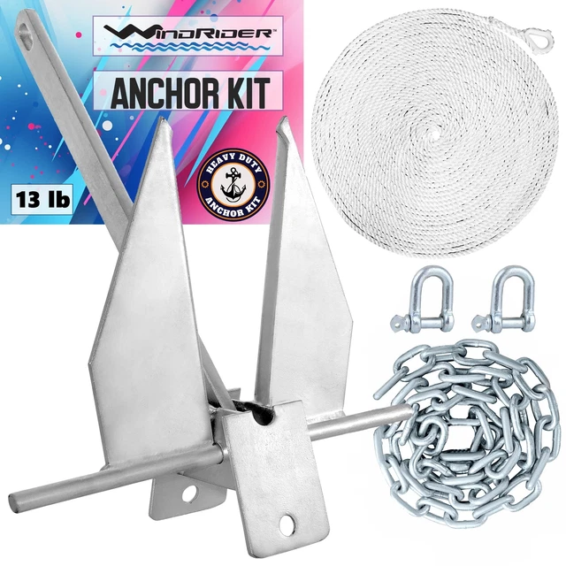 WindRider Superior Boat Anchor Kit Anchor with Anchor Chain and Anchor ...