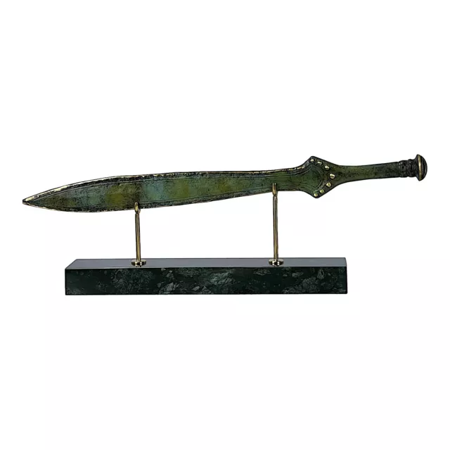 Spartan Soldier Sword Ancient Greek Real Bronze Metal Art Museum Copy Green