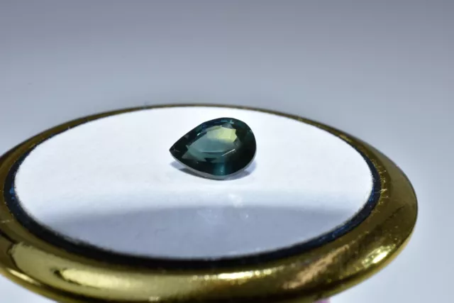 Australian Natural Faceted Sapphire -1.2 CT Blue & Green Pear Gemstone