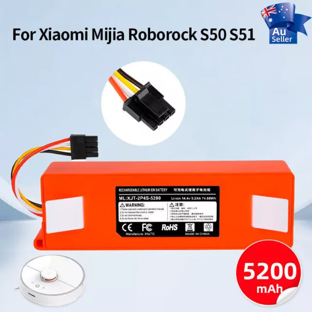 6500mAh Battery For Xiaomi Mi robot Vacuum Cleaner Roborock S50 S51 S55 T4 T6