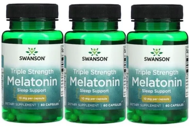 MELATONI 10mg 3x60cps SWANSON Envío 24h . DORMIR MEJOR,  DESCANSAR MÁS