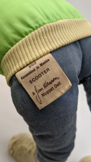 Vintage 1978 Scooter Muppet Show 16" Plush Fisher Price Toy Doll Stuffed 4