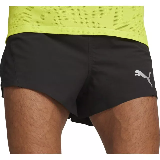 Puma Mens Run Ultraweave Velocity 3 Inch Running Shorts - Black