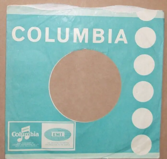 "Columbia", "Firmenhülle", "Original", "45 U/min", "7 Zoll", "Schallplatte", Vintage,}));0>
