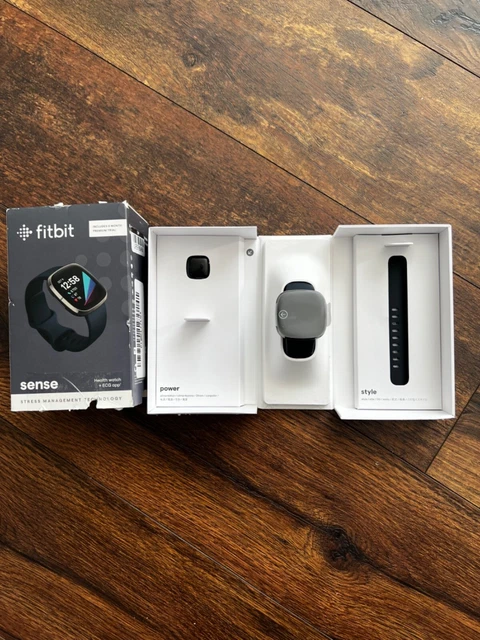 NEW FITBIT SENSE Advanced Activity Tracker Smartwatch Carbon/Graphite ...