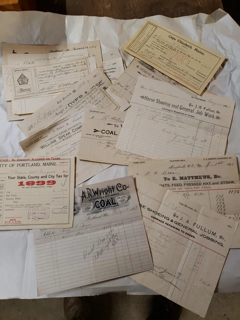 Antique 1890s Sales Receipts