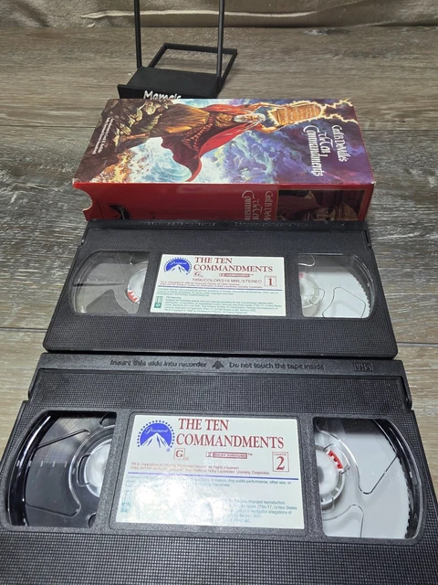 Ten Commangments CECIL B. DEMILLE'S The Ten Commandments VHS 2-Tape Set 1990 Paramount £ ...