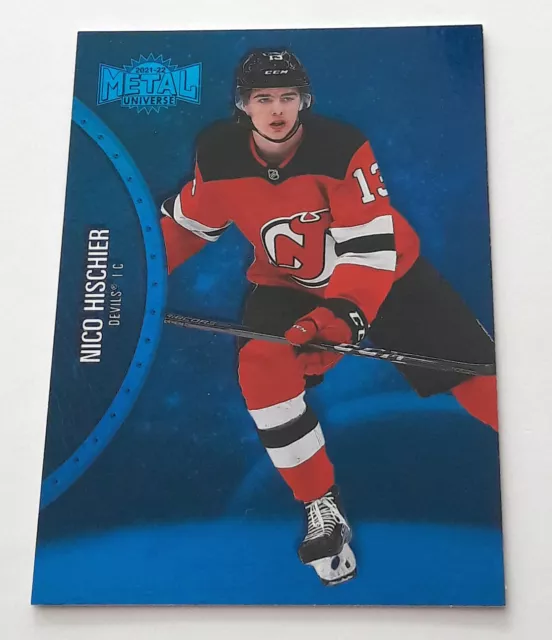 2021-22 Metal Universe Blue Spectrum #16 Nico Hischier New Jersey Devils