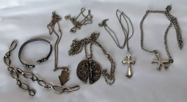 Lot Vintage Sterling Silver Scrap Jewelry Some Wearable 104g