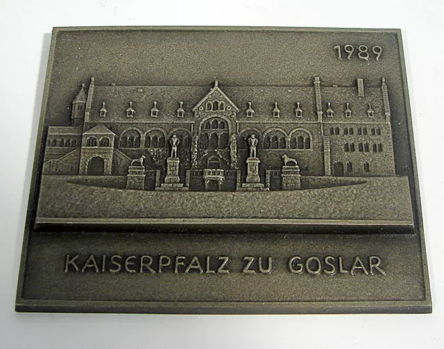 Buderus Kunstguss Plakette 1989 Kaiserpfalz zu Goslar Eisenguss