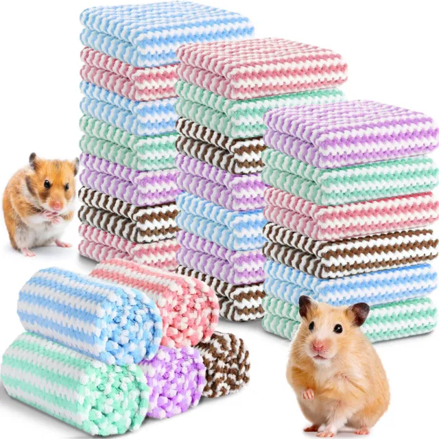 Mantas de cama de lana de conejillo de indias Moukeren 20 piezas lavables a granel para animales pequeños