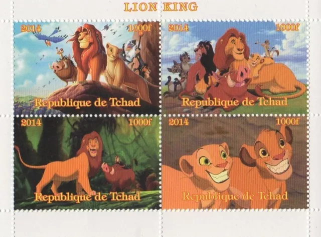 Lion King Disney 2014 Mnh Stamp Sheetlet