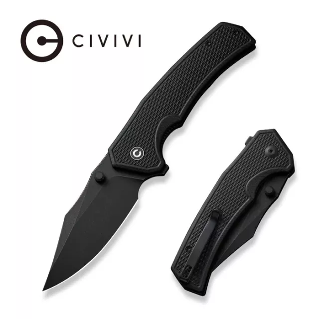 CIVIVI VEXILLUM Knife Flipper Black G10 Nitro-V C23003D-1