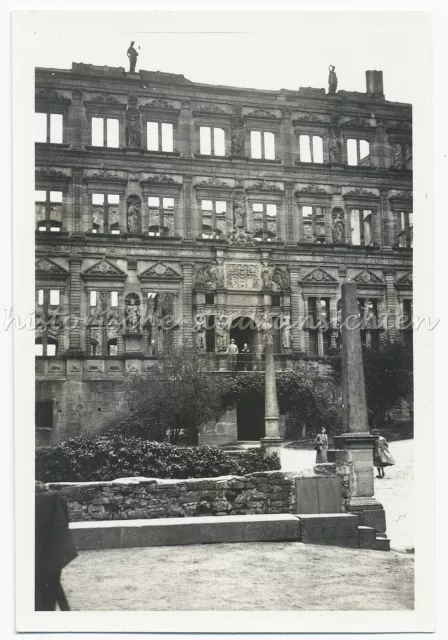 Heidelberg 1935 - Schloss Innenhof Säulen - Altes Foto 1930er