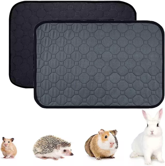 2PCS Guinea Pig Fleece Cage Liner - 60 x 45 CM Rabbits Hamster Bunny Polyester