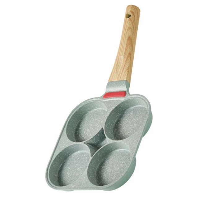 1 pieza Home antiadherente huevo asado sartén cocina desayuno sartén (verde)