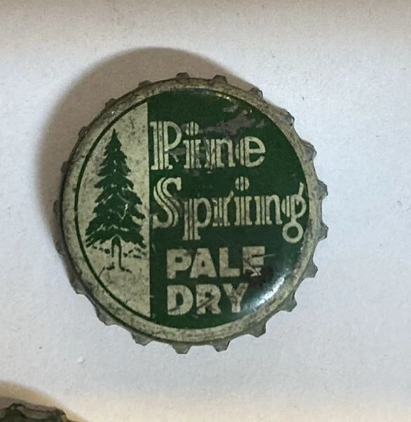 PINE SPRING GINGER ale SODA bottle cap flat acl top cone crown cork
