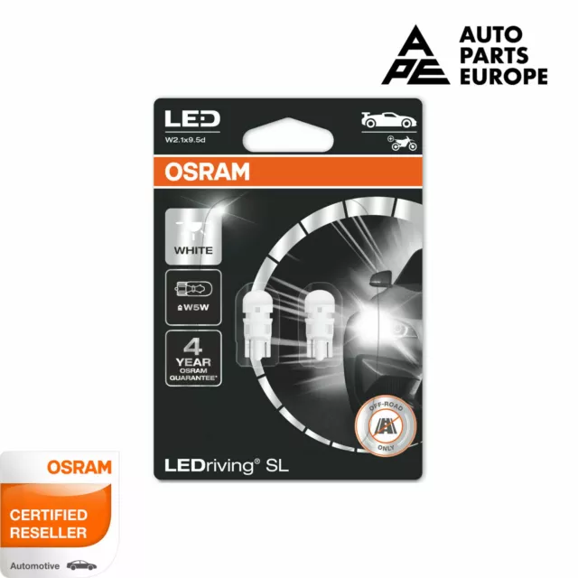 OSRAM 2 LAMPADINE LED POSIZIONE W5W T10 6000K 2825DWP Premium 4 ANNI DI GARANZIA 2