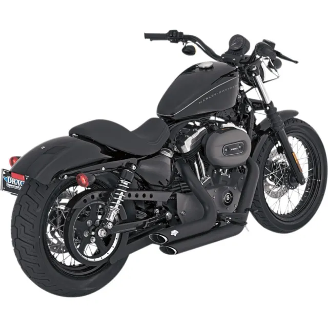 Vance & Hines 47219 Shortshots Staggered Full Exhaust for Sportster XL '04-'13