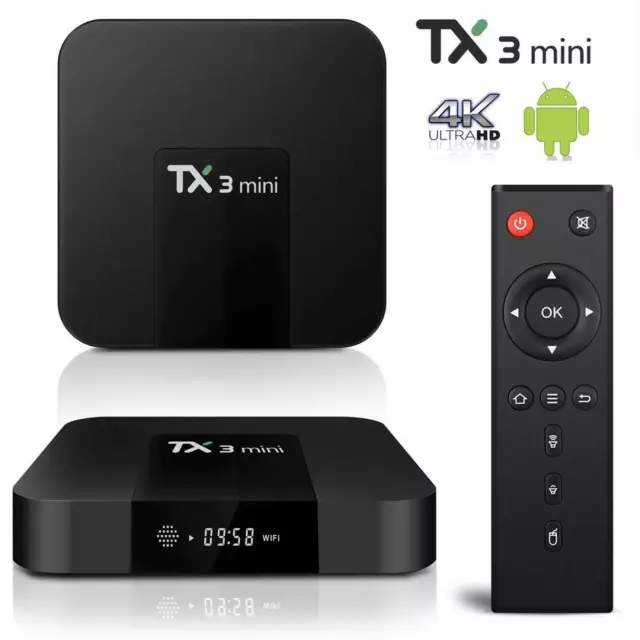 2021 TX3 Mini Android TV Box 2GB+16GB Quad Core 4K HD Media Player WIFI HDMI UK