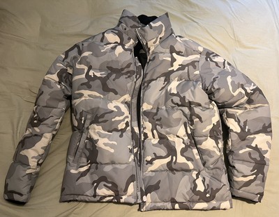 BENJART CAMO PUFFER Jacket - Ice Grey 