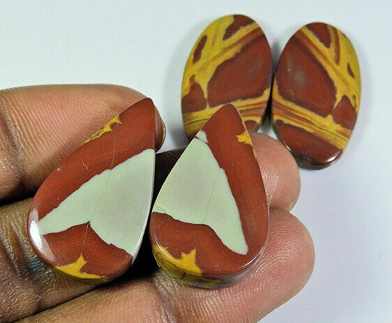 Naturel Norina Jasper Matched Pair Mix Cabochon Loose gemstone Lot de 2 paires